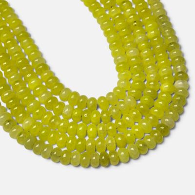 8x5mm Rondelle Gemstone Beads - Lemon Lime Jade 8x5mm Rondelle Gemstone Beads - Lemon Lime Jade