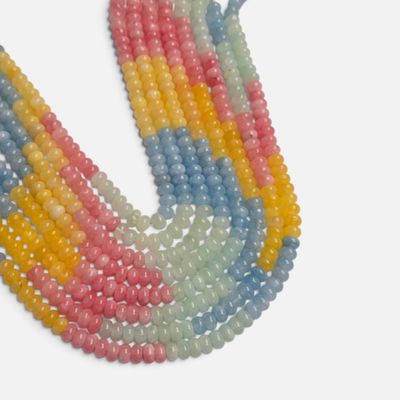 8x5mm Rondelle Milti-Color Jade Beads #1 8x5mm Rondelle Milti-Color Jade Beads #1