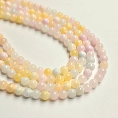 6mm Rounds - Pastel Milti-Color Jade 6mm Rounds - Pastel Milti-Color Jade