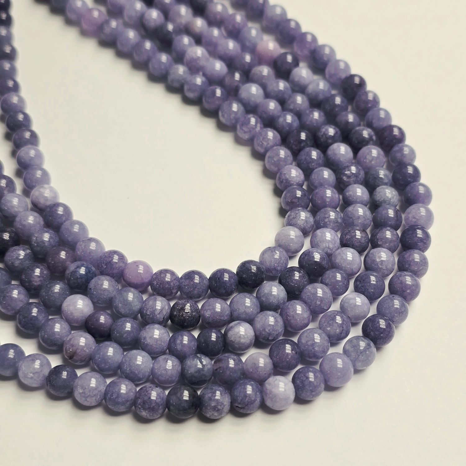 6mm Rounds - Purple Angel Jade 6mm Rounds - Purple Angel Jade