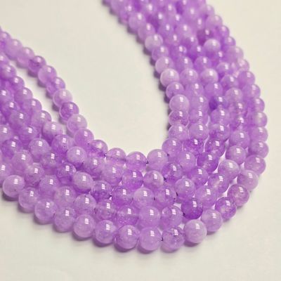 6mm Rounds - Purple Chalcedony 6mm Rounds - Purple Chalcedony