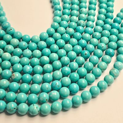 8mm Rounds - Natural Turquoise 8mm Rounds - Natural Turquoise