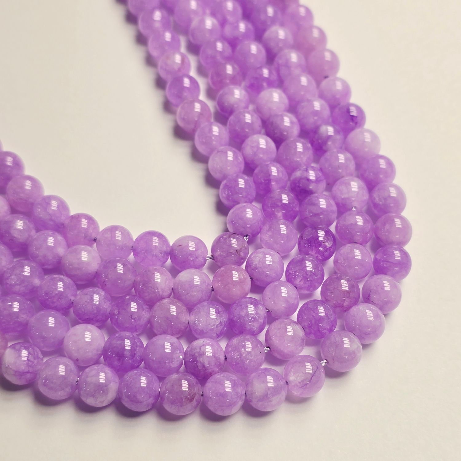 8mm Rounds - Purple Chalcedony 8mm Rounds - Purple Chalcedony