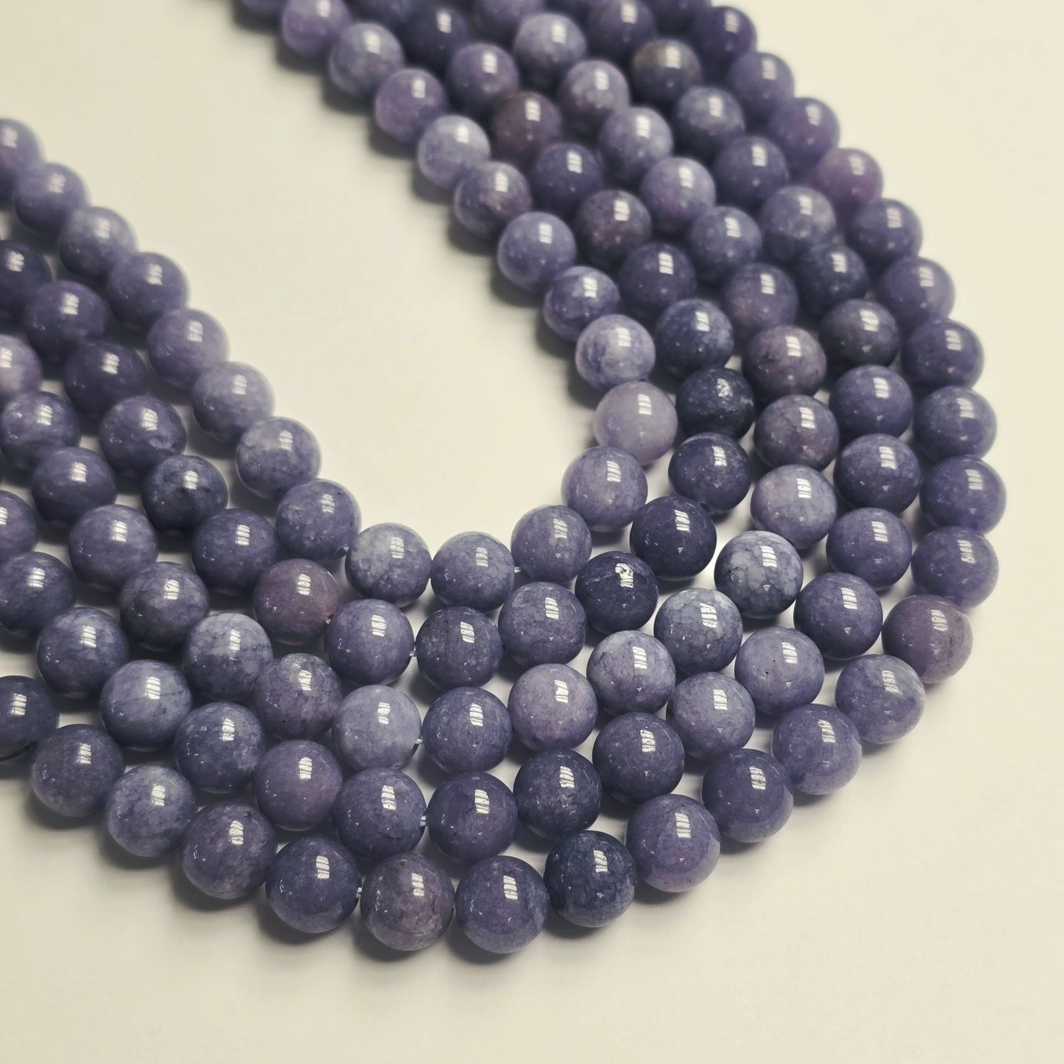 8mm Rounds - Purple Angel Jade