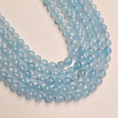 6mm Jade Rounds - Aquamarine 6mm Jade Rounds - Aquamarine