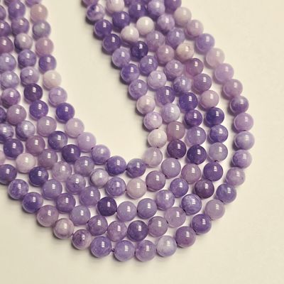 6mm Jade Rounds - Dusty Amethyst 6mm Jade Rounds - Dusty Amethyst