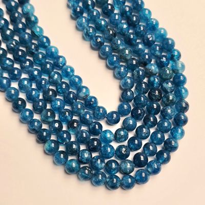 6mm Jade Rounds - Deep Aqua Blue 6mm Jade Rounds - Deep Aqua Blue