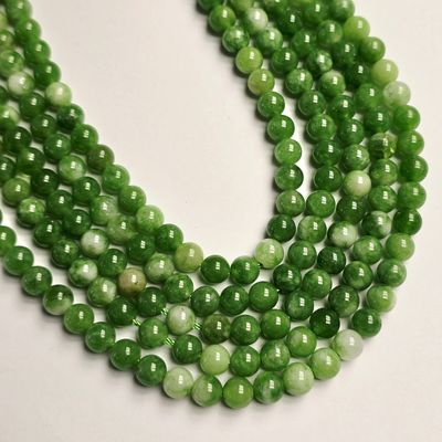 6mm Jade Rounds - Dusty Green 6mm Jade Rounds - Dusty Green