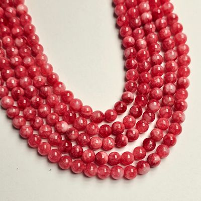 6mm Jade Rounds - Dusty Rose 6mm Jade Rounds - Dusty Rose