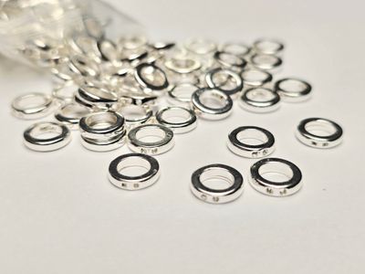 Pignose Rings - 9mm Silver Plated (6 pieces)
