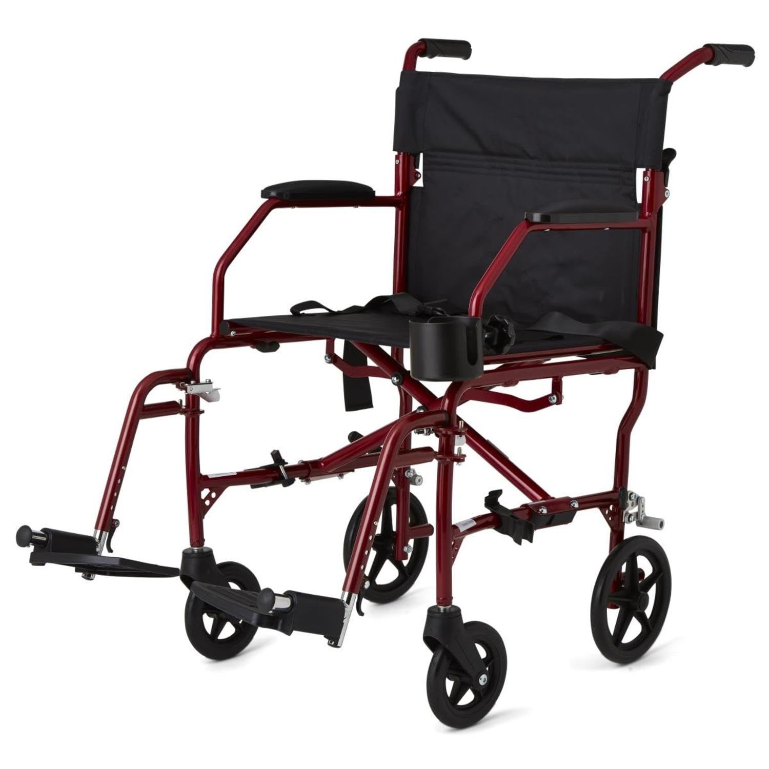 Medline Ultra Lightweight Transport Wheelchair for Adults, Foldable, 19-Inch Seat Medline Ultra Lightweight Transport Wheelchair for Adults, Foldable, 19-Inch Seat