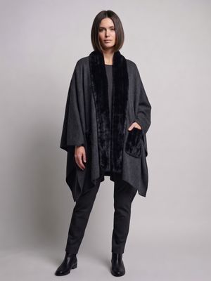 ruana lanilla peluche