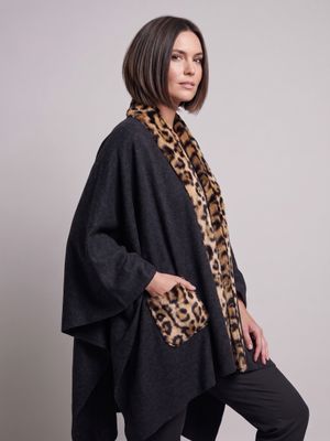 ruana lanilla peluche