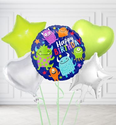 Happy Birthday Little Monsters Balloons