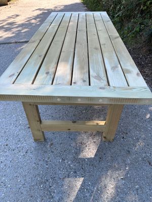 Standard Table with Breadboard ends (treated)