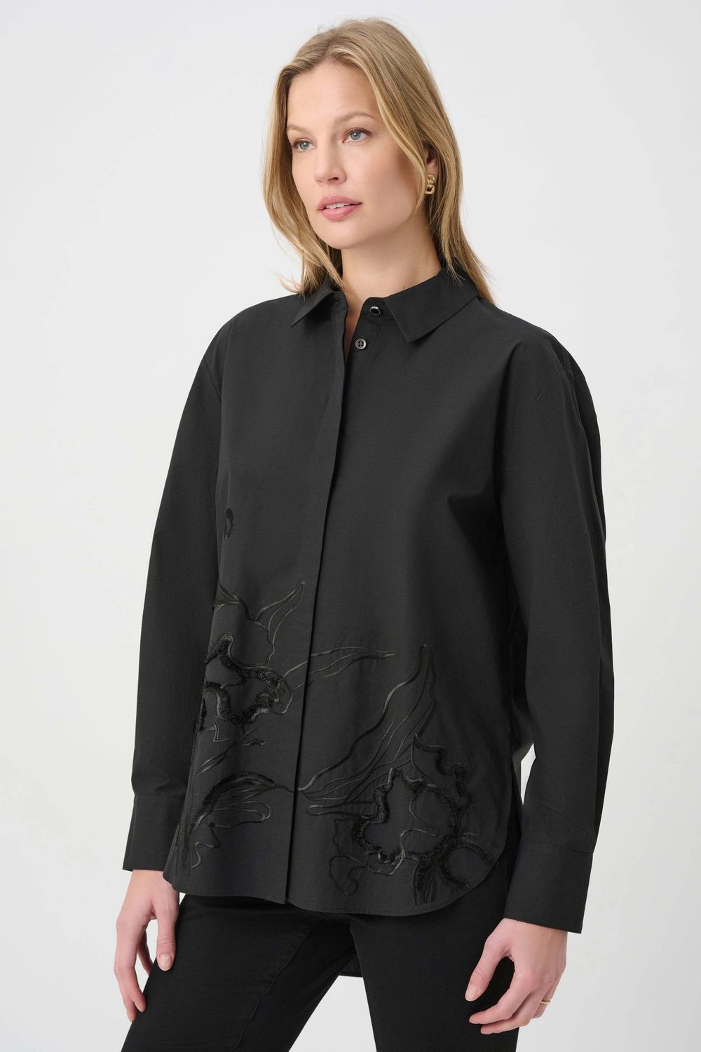 Joseph Ribkoff Embroidered Button-Down Shirt 264904