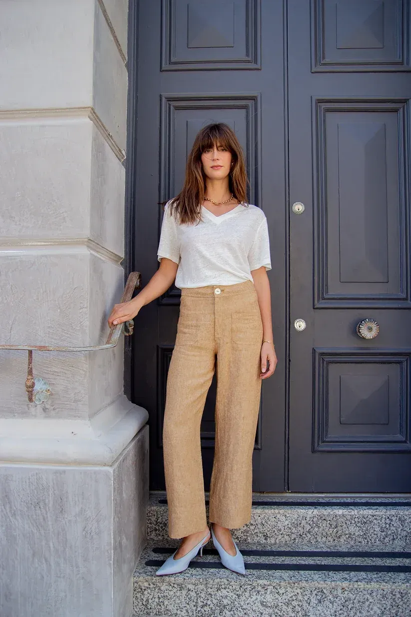 Scandi & Co Aubrey Linen Pants Caramel 202608