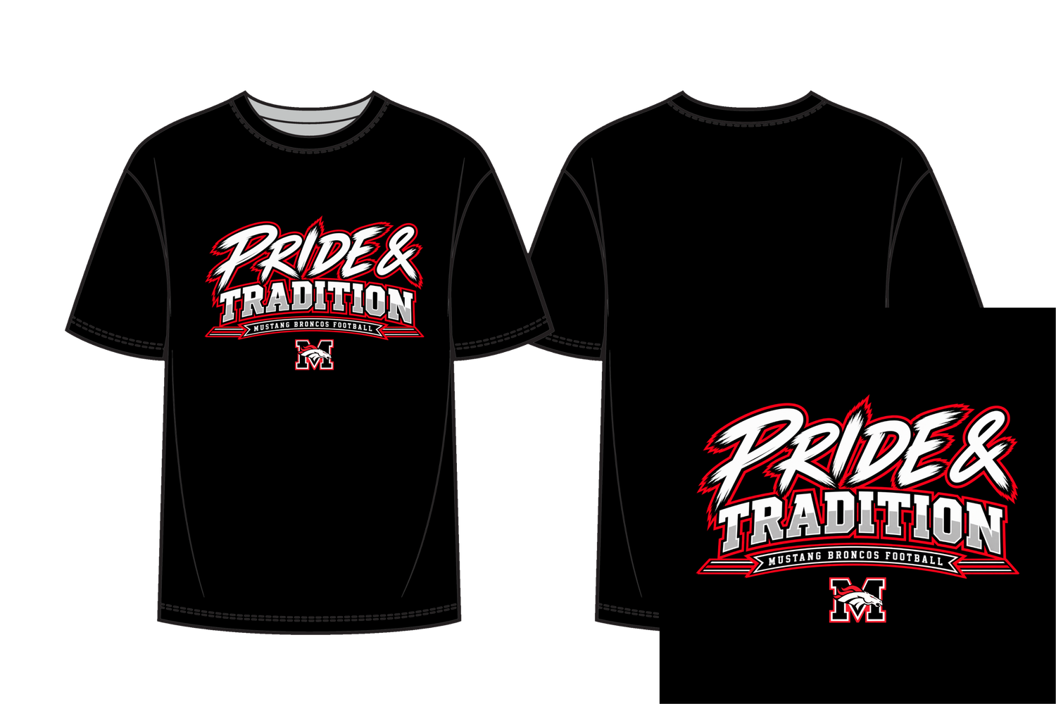 Mustang Broncos - Dry Fit Tee - Pride &amp; Tradition