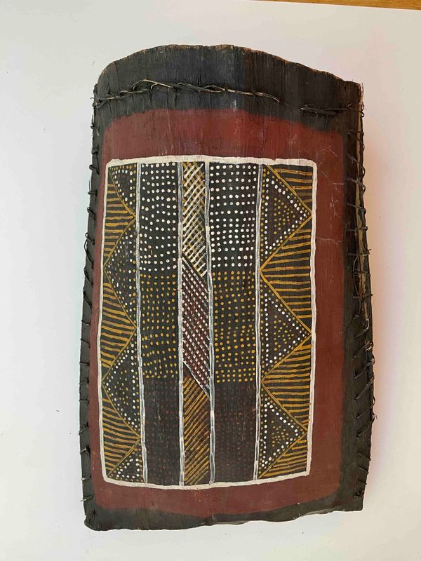 Vintage Tunga  (Bark Basket) Tiwi Islands 54.5 x 37cm c1989