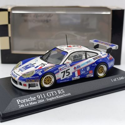 MiniChamps Porsche GT3 RS #75 24h Le Mans 2004 race car model - scale 1/43