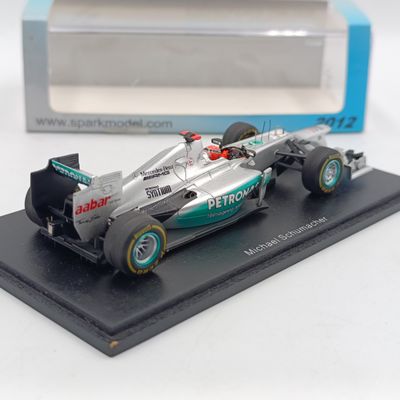 Spark Mercedes AMG W03 Formula 1 Monaco GP 2012 race car model - Michael Schumacher - scale 1/43