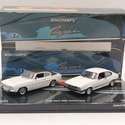 MiniChamps Ford Capri 40th Anniversary set - Ford Capri I and Ford Capri III - scale 1/43