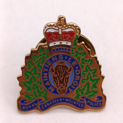 Royal Canadian mounted Police enamel lapel pin