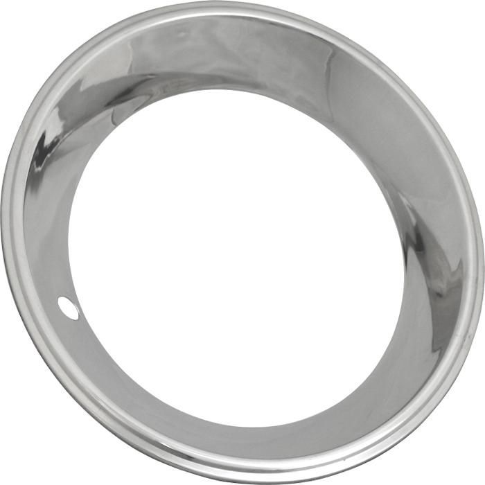 15" WHEEL TRIM RING - POLISHED STAINLESS 3" WIDE FLAT WITH STEP [SINGLE]