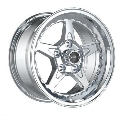 CTM MUSCLE DRAGSTAR II FULL POLISHED Size:15x8J PCD:5/120.65 ET:0 (HOLDEN HQ-WB FITMENT)