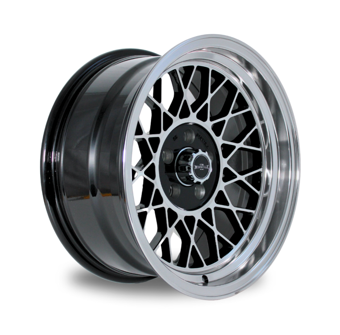 CTM MUSCLE HOTWIRE BLACK / MACHINED Size:15x7J ***CUSTOM FITMENT***