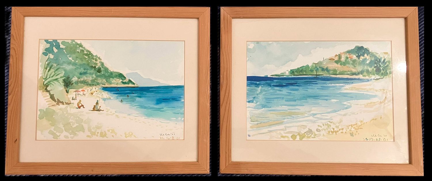 ORIGINALS -2 VIEWS of Kefalonia Beach 2001