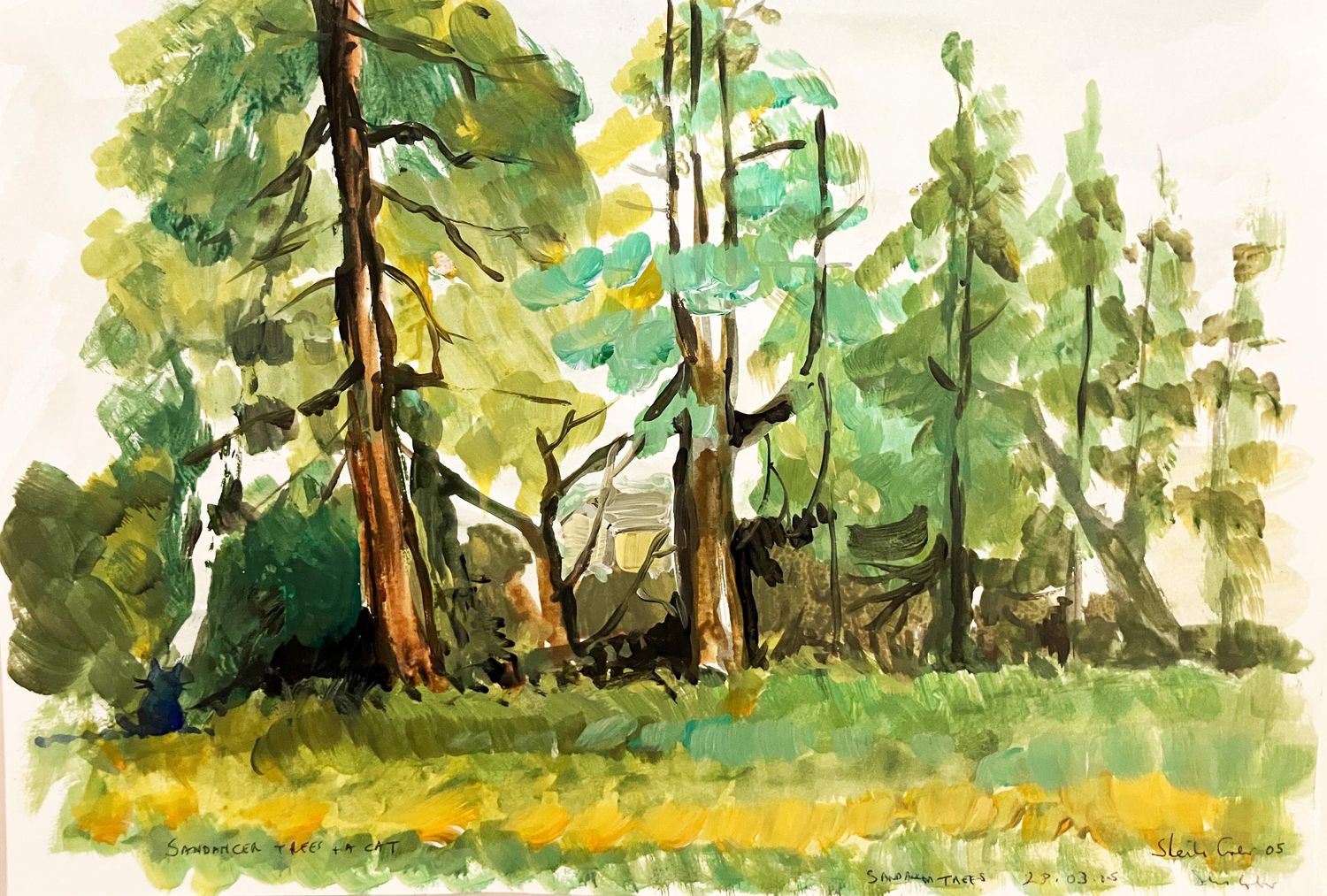 ORIGINAL - SANDANCER TREES &amp; A CAT 2005