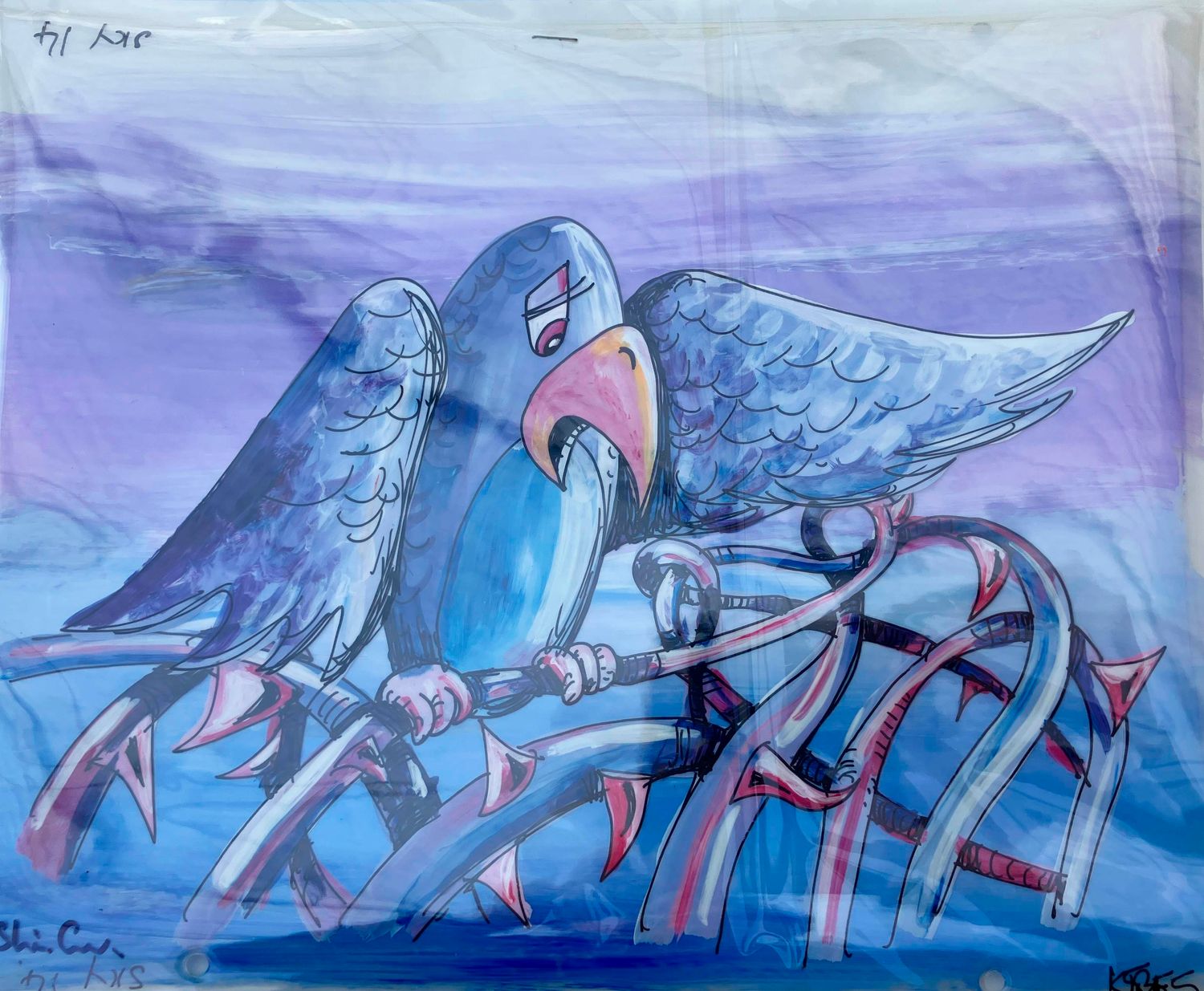 Hand Painted Cel- JUST SO '80 " KOLOKOLO Bird