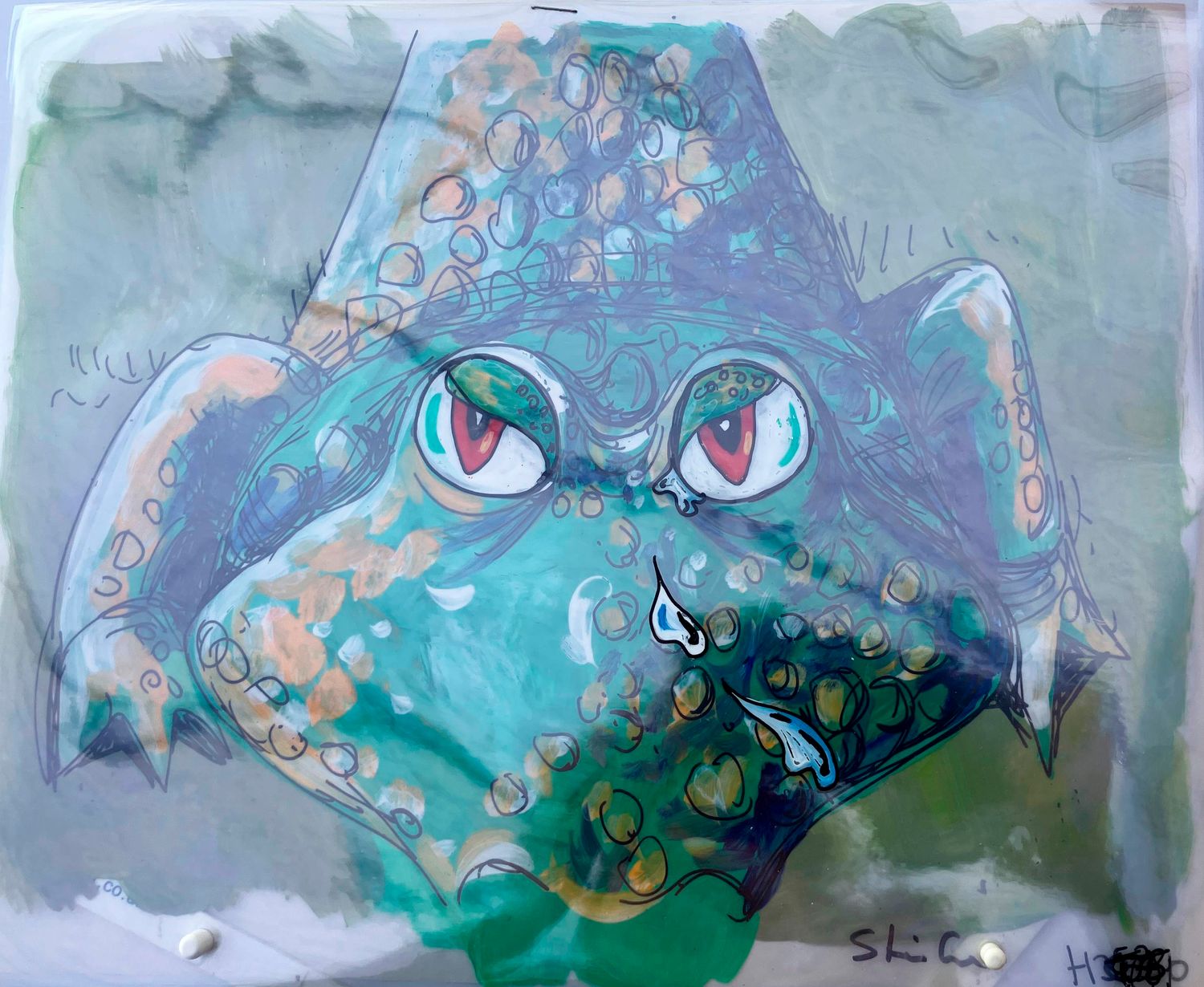 Hand Painted Cel- JUST SO '80 "He cried Crocodile Tears"