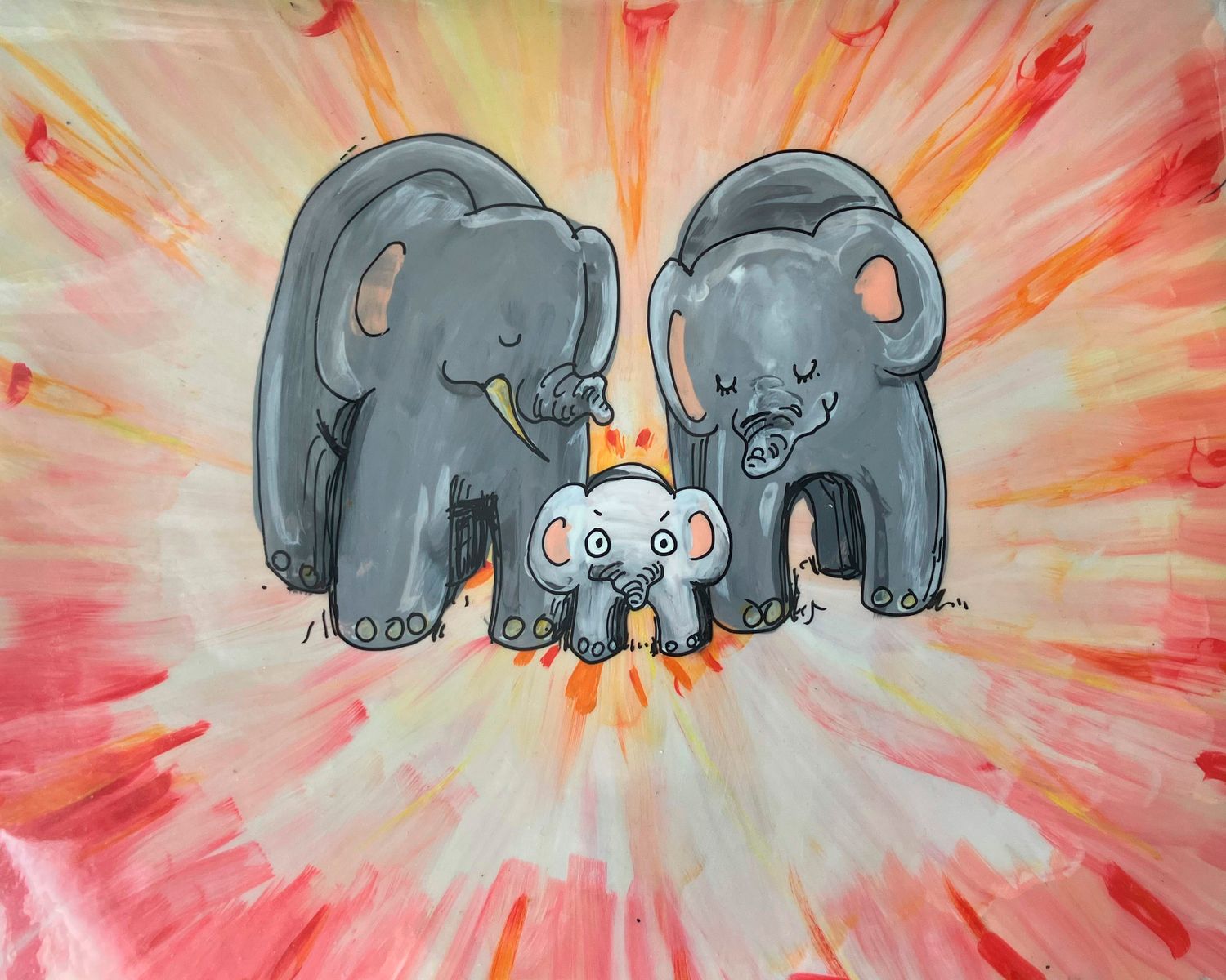 Hand Painted Cels  JUST SO '80 " A NEW ELEPHANT"" Elephants's Child