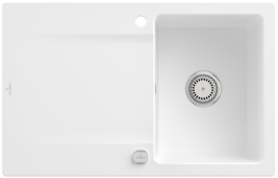 Villeroy &amp; Boch Siluet 45 Built-in sink, included Waste system pop-up, 800 x 510 mm, CeramicPlus