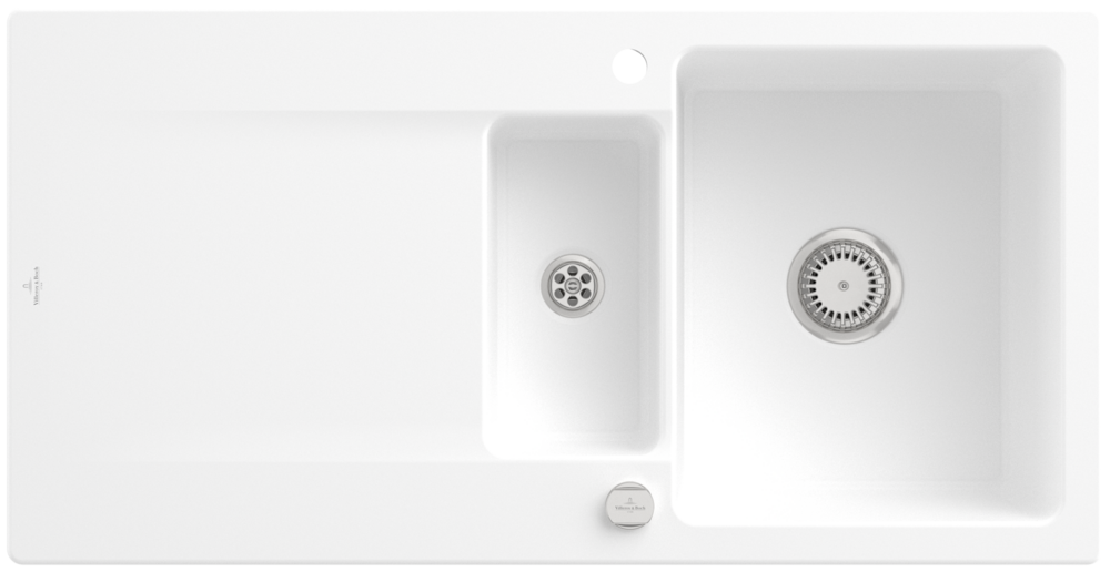 Villeroy &amp; Boch Siluet 60 R Built-in sink, included Waste system pop-up, 1000 x 510 mm, CeramicPlus