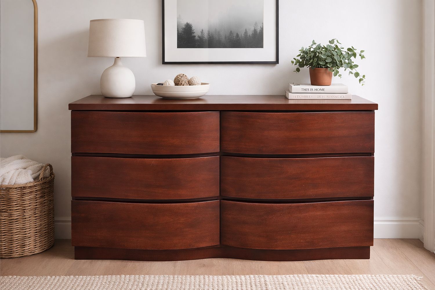 Vintage Serpentine Dresser