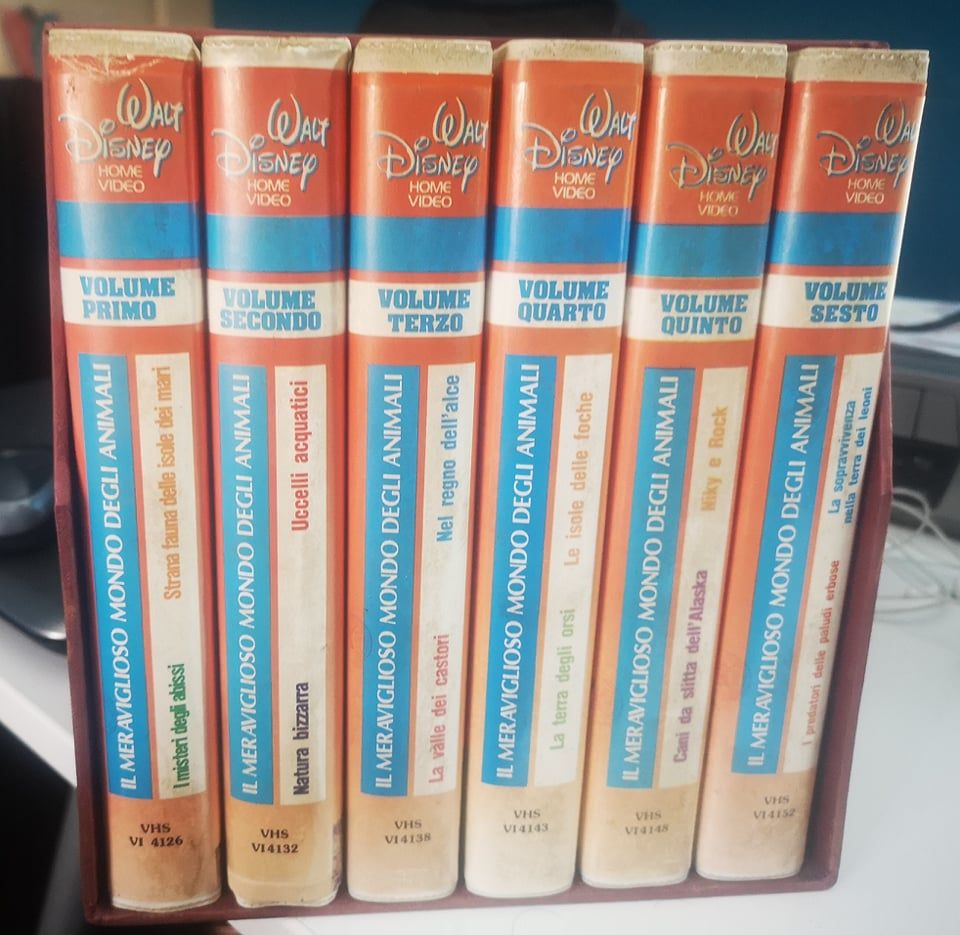 TeknoFilm - Cofanetto 6 VHS - IL MERAVIGLIOSO MONDO DEGLI ANIMALI di A.A.V.V. (1950) - WALT DISNEY (INEDITO IN DVD) TeknoFilm - Cofanetto 6 VHS - IL MERAVIGLIOSO MONDO DEGLI ANIMALI di A.A.V.V. (1950) - WALT DISNEY (INEDITO IN DVD)