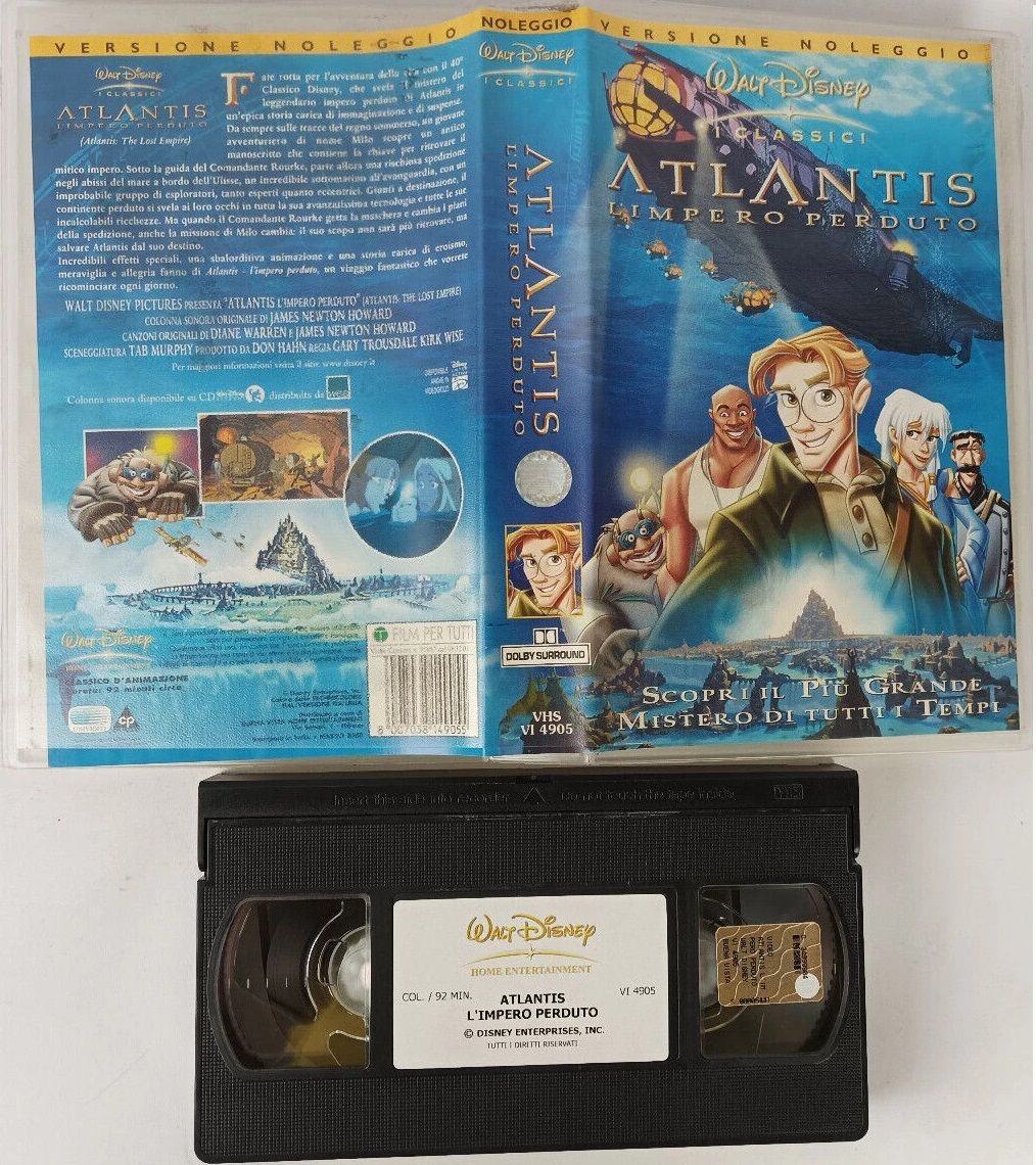 TeknoFilm - VHS (VI 4905) – ATLANTIS - L'IMPERO PERDUTO di Gary Trousdale e Kirk Wise (2001) - WALT DISNEY