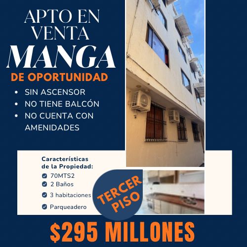 APTO EN VENTA EN MANGA DE OPORTUNIDAD