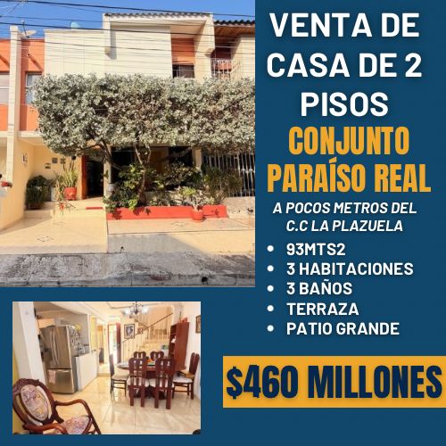 CASA DE DOS PISOS EN PARAÍSO REAL