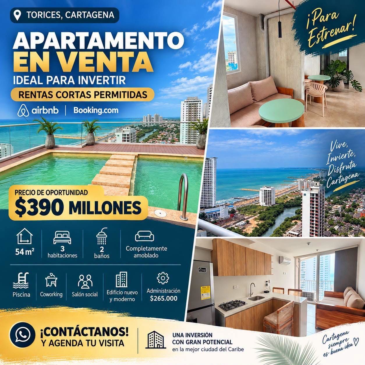 APTO EN VENTA EN TORICES PARA ESTRENAR
