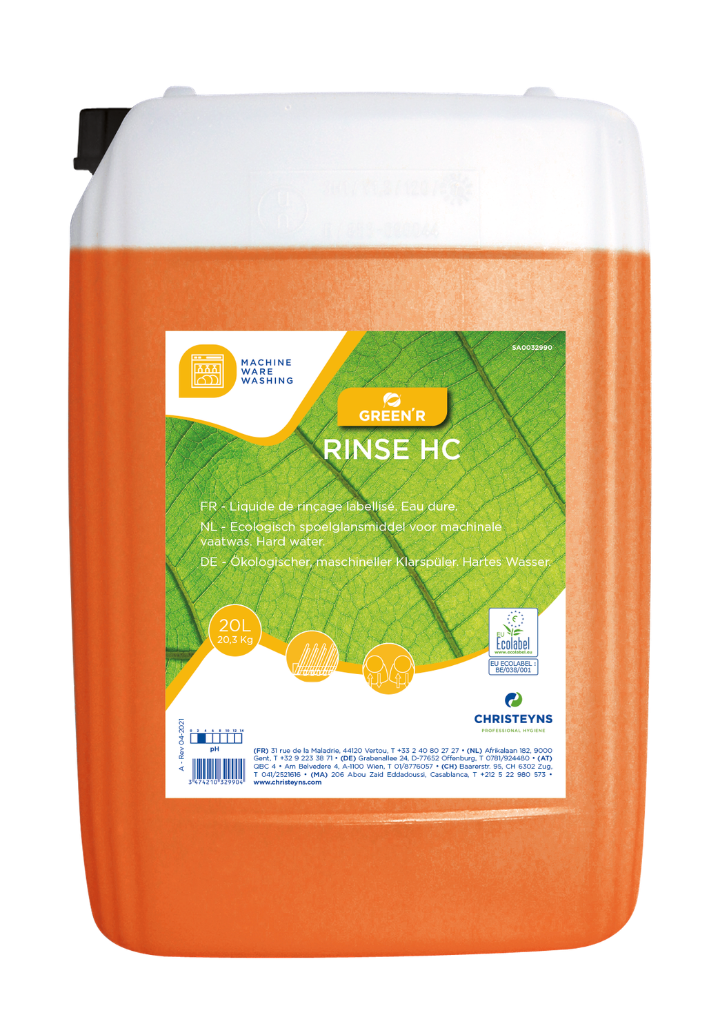 Green'r Rinse HC spoelglansmiddel 20 L
