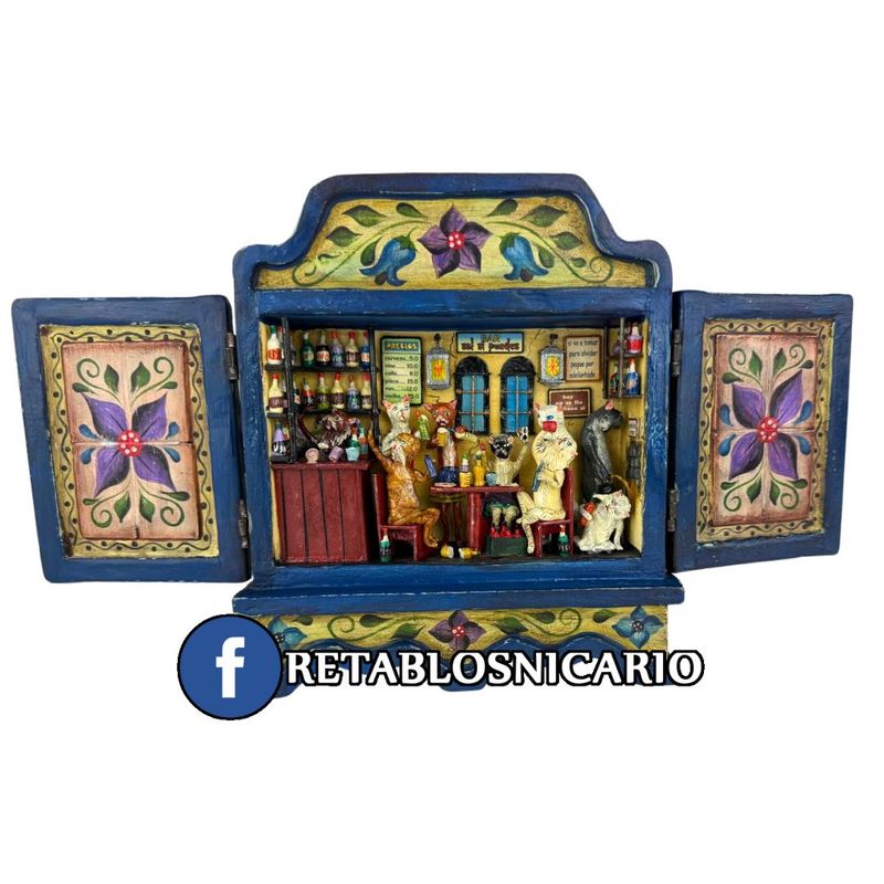 Cat Bar Retablo: A Toast to Friendship and Andean Storytelling