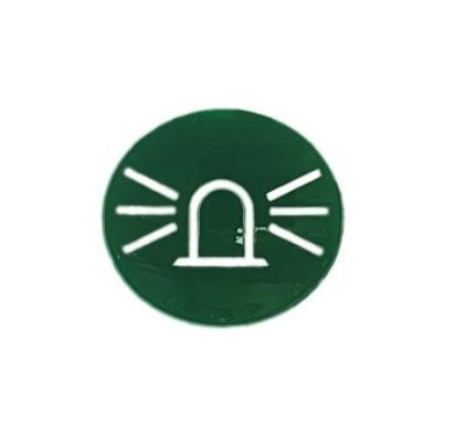 #112A Rotating beacon Warning lens insert for Square type dashboard Switch.