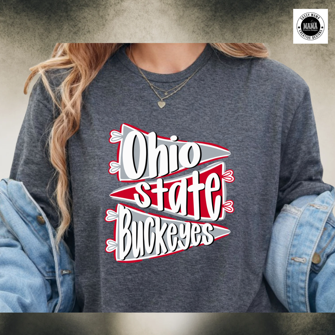 Buckeye Pennant Parade — Ohio State Edition ❤️🩶