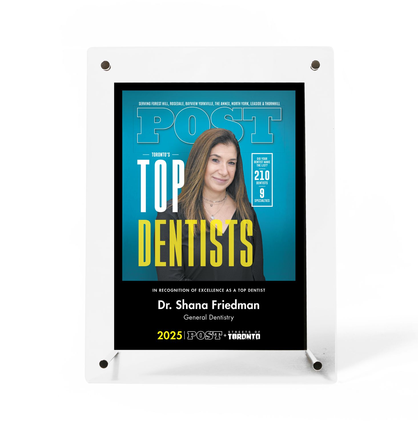 Top Dentist Portrait Plaque 2025