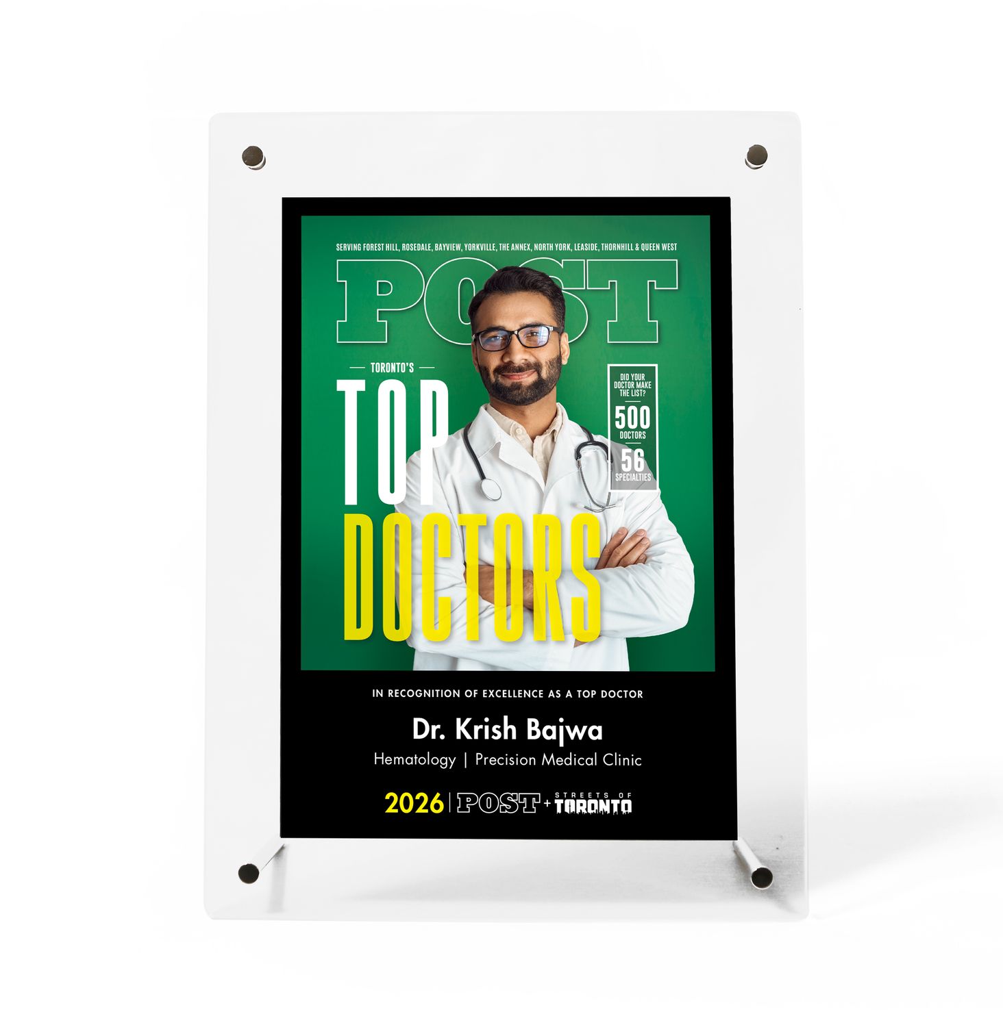 Top Doctor Portrait Plaque 2026