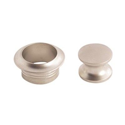 Kit Pomo + rosa niquelada mate GM
